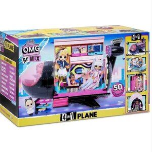 L.O.L Surprise OMG Remix 4-in-1 Plane Playset Transforms with 50 Surprises-NEW